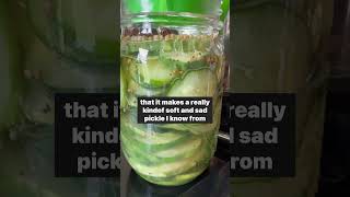 Canning Crisp Pickles With The Low Temperature Pasteurization Method