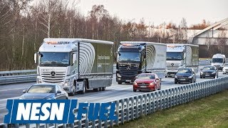 Daimler Testing Platooning Operations Using Autonomous Trucks, V2V Communication