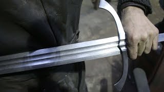 Forging a pattern welded Witcher 3 wolf sword, the complete movie.
