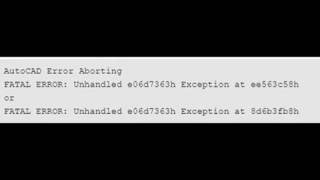 autocad 2018 continous fatal error