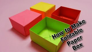 Foldable Paper Box 📦| How to Make Foldable Paper Box | Handmade Paper Craft