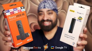 COMPARISON - Amazon FIRE TV 4K vs Realme GOOGLE TV Stick 4K - Which One should You Buy?🔥