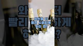 와인을 더 빨리 시원하게 하는 법? #와인 #shorts #wine