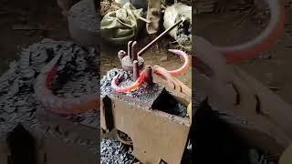 Double Ring Pointed Hook Forging Process!