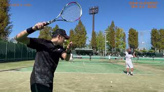 県秋季 団体戦　花元・鹿児嶋（1番手）VS 新宮高校C