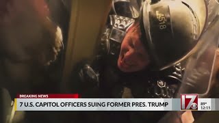 7 US Capitol officers suing former President Trump