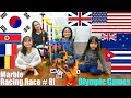 Family Toy Playtime: Olympic Games, MARBLE RACING Game Race Number 8! Educational Game