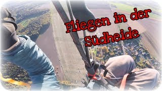 Gleitschirmfliegen in der Südheide - Windenstart in Metzingen