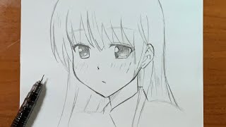 Easy drawing | how to draw anime girl easy step-by-step