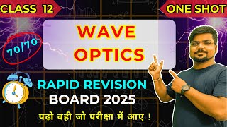 🔥 Wave Optics | Class 12 Physics One Shot | CBSE 2025 | Full Chapter in 1 Hour | Bibhuti Sir #cbse