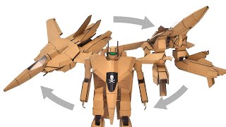 【マクロス】完全変形！VF-1Ｓバルキリーをダンボールでつくってみた｜ Full Transformation!  How to Make VF-1S Valkyrie from Cardboard