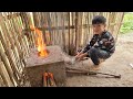 Nam - poor boy: Uses land to build a kitchen to cook. The daily life of an orphan boy