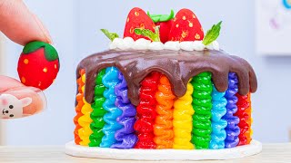 Tasty Rainbow Chocolate Cake💞Most Miniature Rainbow Cake Decorating Ideas