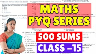 CLASS 15 - 500 SUMS - MATHS PYQ SERIES | TNPSC GROUP 4, GROUP 2/2A PRELIMS, TNUSRB, SI | UTM