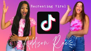 Recreating VIRAL TikToks Challenge! Charli D'amelio Vs Addison Rae|Jasmine and Bella