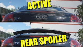 How to Operate Active Spoiler Open and Close Manually Audi TT Mk2