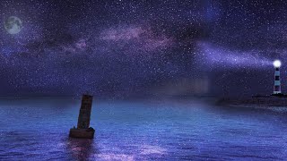 Calming Sounds of Ocean Waves and Buoy for Sleeping | Ambience for Deep Sleep and Relaxation 🌑🌊