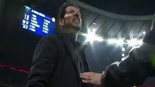 Simeone enloquecido en el duelo contra el Bayern Munich