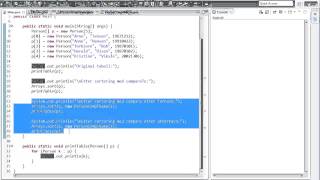 Java-programmering 38 - Sortering med compare()