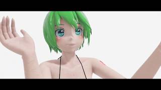 【MMD】乙女解剖 汗だく【マイクロビキニ】