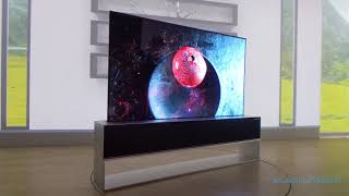 LG rollable TV at CES 2019 - LG Signature OLED TV R