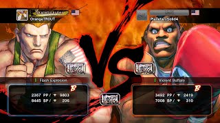 [USF4] OrangeTR0UT (Guile) vs. PlanetarySolid4 (Boxer) [Ranked Match]