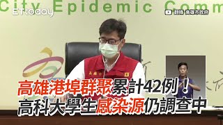 高雄港埠群聚累計42例！　高科大學生感染源仍調查中