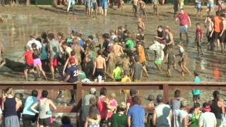 Ste. Genevieve, (Mo) County Fair Greased Pig Contest 7/10/16