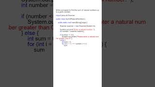 How to Write a Java Program to Find the Sum of Natural Numbers | Java Tutorial for Beginners #java