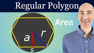 Find the Area of a Regular Polygon Given Radius or Apothem or Side