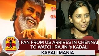 Neruppu Da...Nerungu Da... - Superstar Rajinikanth's fan from US arrives in Chennai to watch Kabali