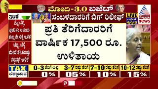 Union Budget 2024 Highlights In Kannada | ಸಂಬಳದಾರರಿಗೆ ಬಿಗ್ ರಿಲೀಫ್ ಕೊಟ್ಟ ಮೋದಿ ಸರ್ಕಾರ| Modi 3.0 Budget