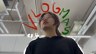 [VLOGMAS ep.4]從學校看出去也太美😍/超好吃的昆布/Blue Santa/恐怖的化妝技術🫠