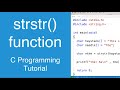 strstr() function | C Programming Tutorial