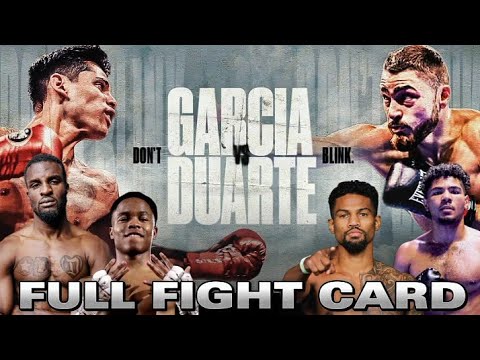 RYAN GARCIA VS OSCAR DUARTE FULL FIGHT CARD - YouTube