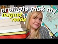 TBR GAME CHOOSES MY AUGUST TBR! august tbr prompt game