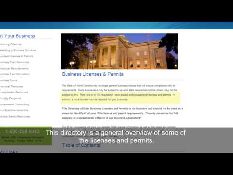 Business Link North Carolina: Business Licenses Business Link North Carolina: Business Licenses