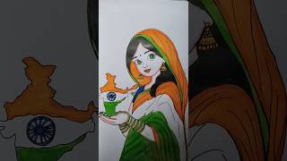 #beautiful#bharat mata drawing #shorts video ✨🇨🇮🔥