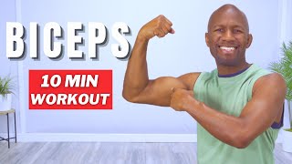 BICEP WORKOUT AT HOME WITH DUMBBELLS: 10 Exercises-10 Minutes (No Repeat)