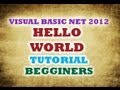 Hello world Visual Studio 2012 - VB NET