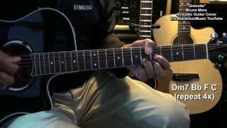 Bruno Mars GRENADE Acoustic Fingerstyle Guitar Cover Lesson Link Below@EricBlackmonGuitar