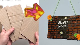 cardboard wall hanging craft 🤩#videos #shortvideo #art