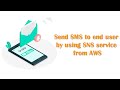 Send SMS to end user by using SNS service from AWS | Sachith | Amazon