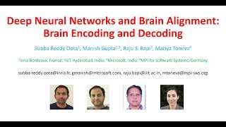 Part-1 of our IJCAI tutorial on deep learning for Brain Encoding and Decoding