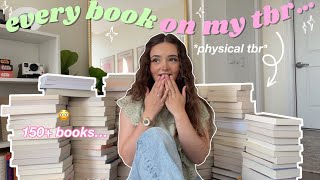 showing you EVERY SINGLE BOOK on my physical tbr… 😳 (150+ books)