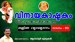 വിനായകാഷ്ടകം  ലളിത വ്യാഖ്യാനം ഭാഗം - 03 | അവതരണം ആനാവൂർ മുരുകൻ | A journey through Vinayaka-Ashtakam