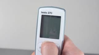 testo 270 Quickstart Settings