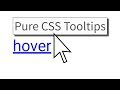 Pure CSS Tooltips