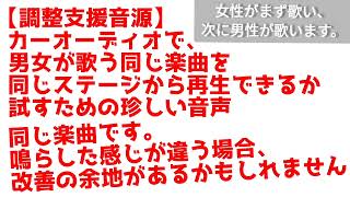 【調整支援音源】カーオーディオで同じ楽曲を男女に歌わせて、ステージの展開や聴いた感じが違わないか確認する珍しい音源※楽曲の出処は概要欄から