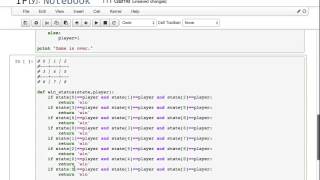 Programming Tic Tac Toe in Python